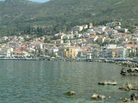 Blick auf Samos Stadt